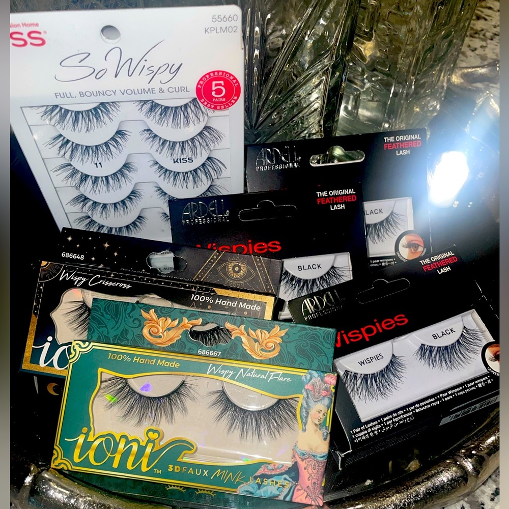 ARDELL lashes, KISS lashes, IONI handmade lashes